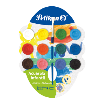 Acuarela Infantil 12 piezas